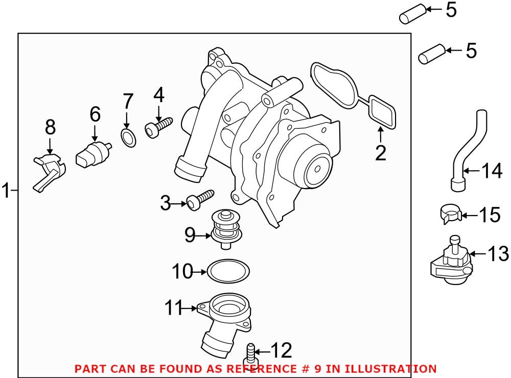 Genuine VW/Audi 06H121113B - Engine Coolant Thermostat