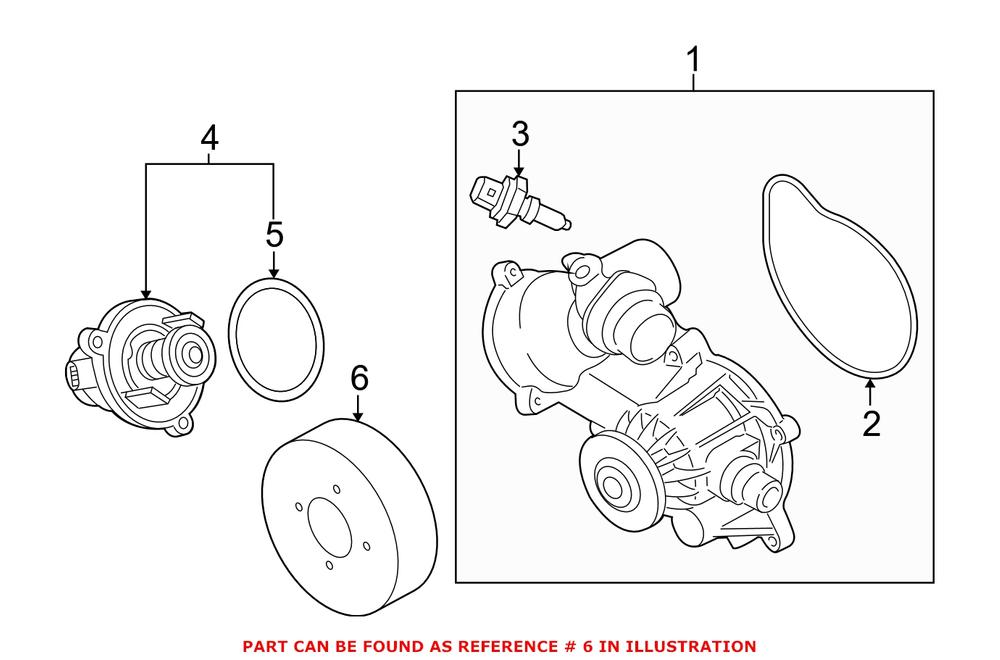 Genuine BMW 11517571365 - Engine Water Pump Pulley