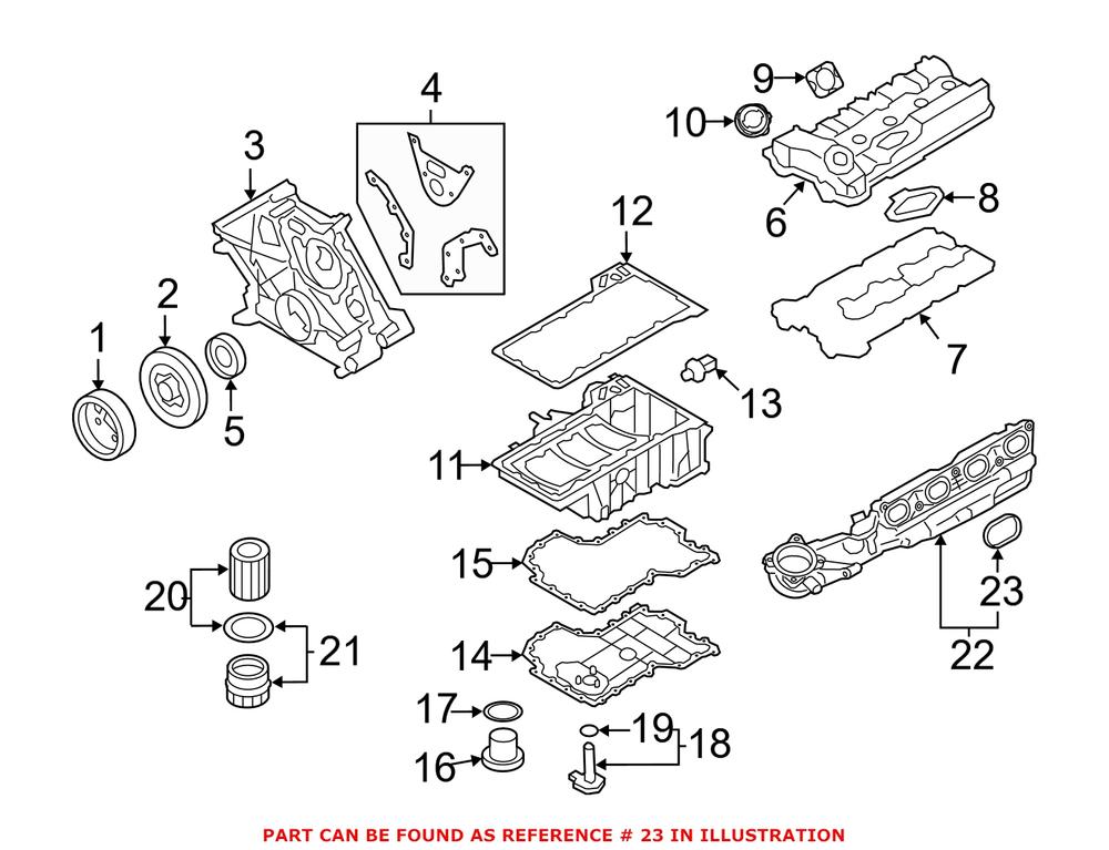 Genuine BMW 11617637306 - Engine Intake Manifold Gasket