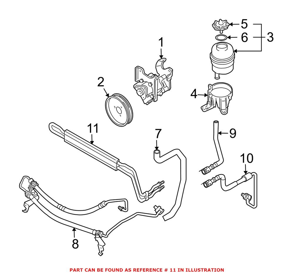 Genuine BMW 17113422705 - Power Steering Cooler (Front)