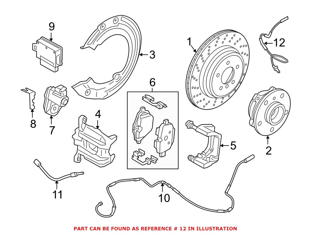 Genuine BMW 34526855018 - ABS Wheel Speed Sensor (Rear)