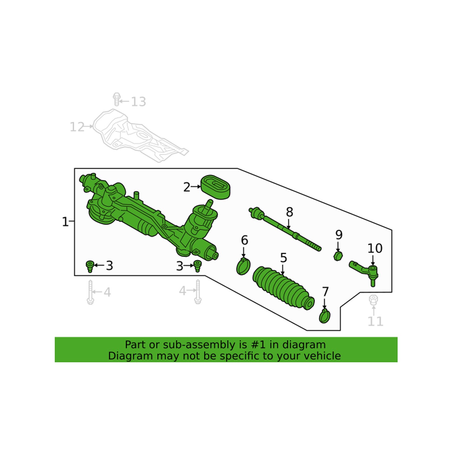 Genuine VW/Audi 3QF423051C - Steering Gear