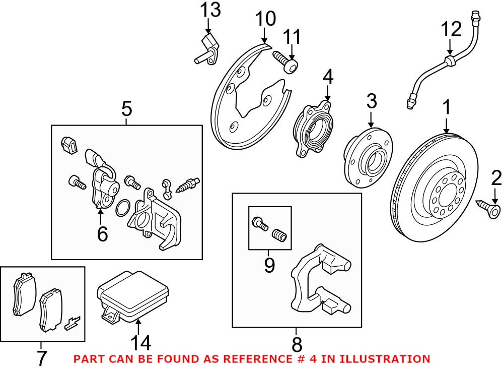 Genuine VW/Audi 4H0498625F - Wheel Bearing