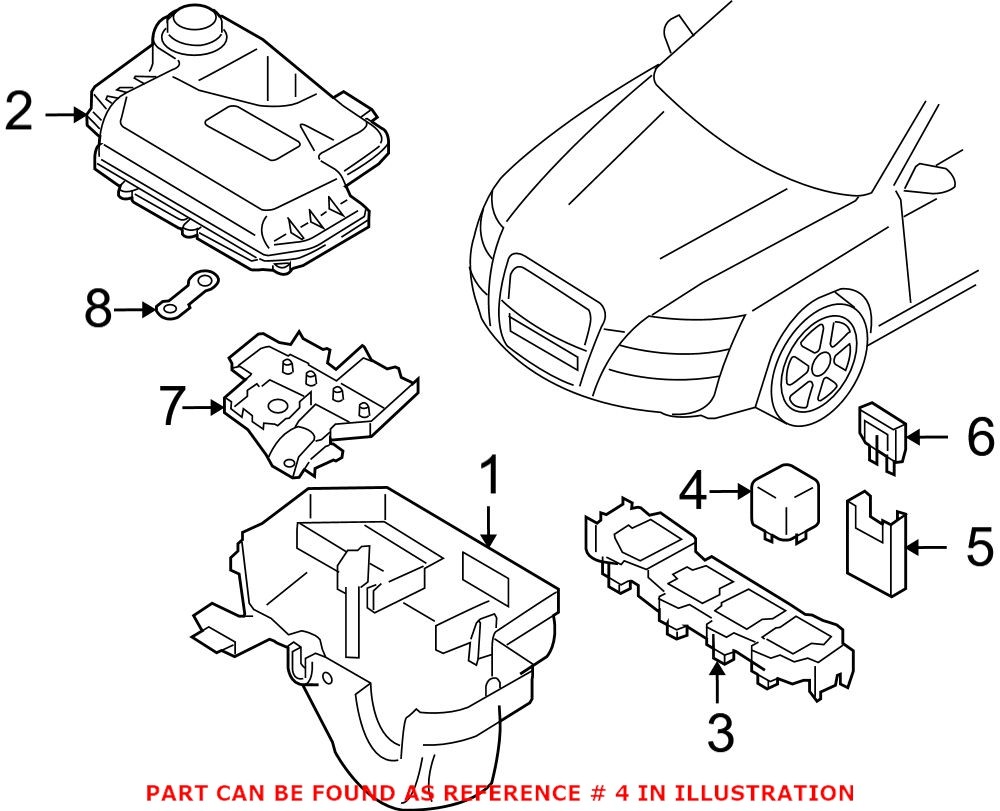 Genuine VW/Audi 4H0951253C - Horn Relay