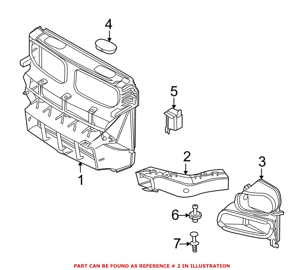 Genuine BMW 51748037140 - Engine Air Intake Hose (Front Right)
