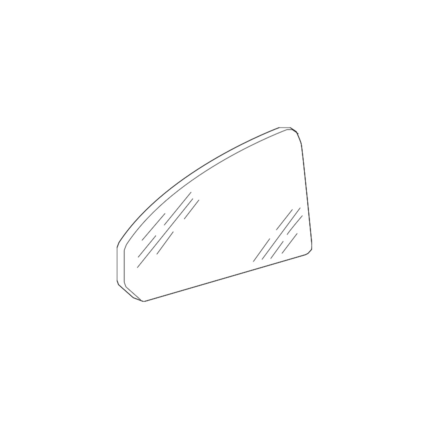 Genuine VW/Audi 8W0857536L - Door Mirror Glass (Right)