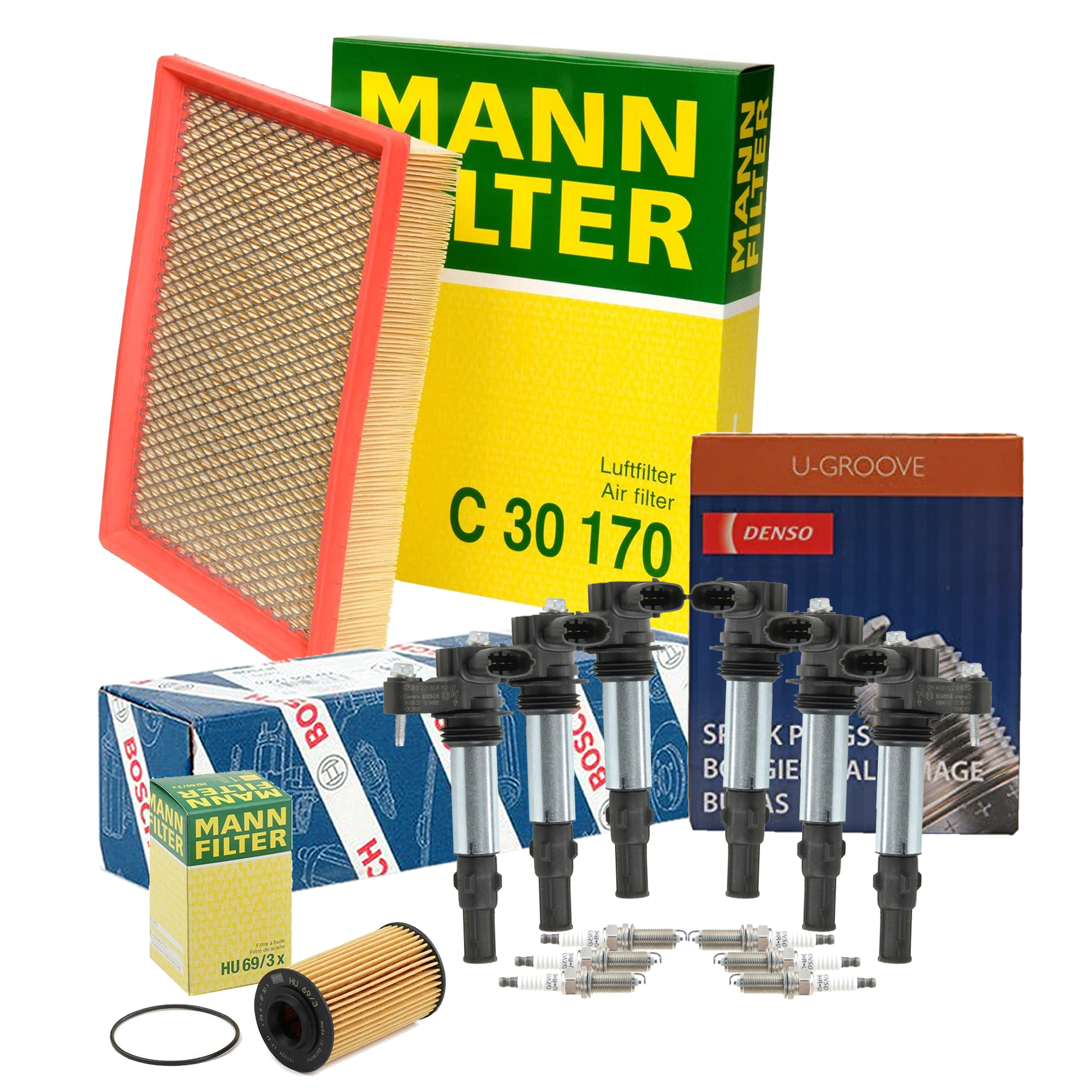 Mann-Filter 4217145 - Air / Cabin Air / Fuel / Engine Oil Filter Kit