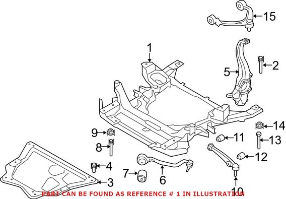 Genuine BMW 31116866689 - Engine Cradle (Front)