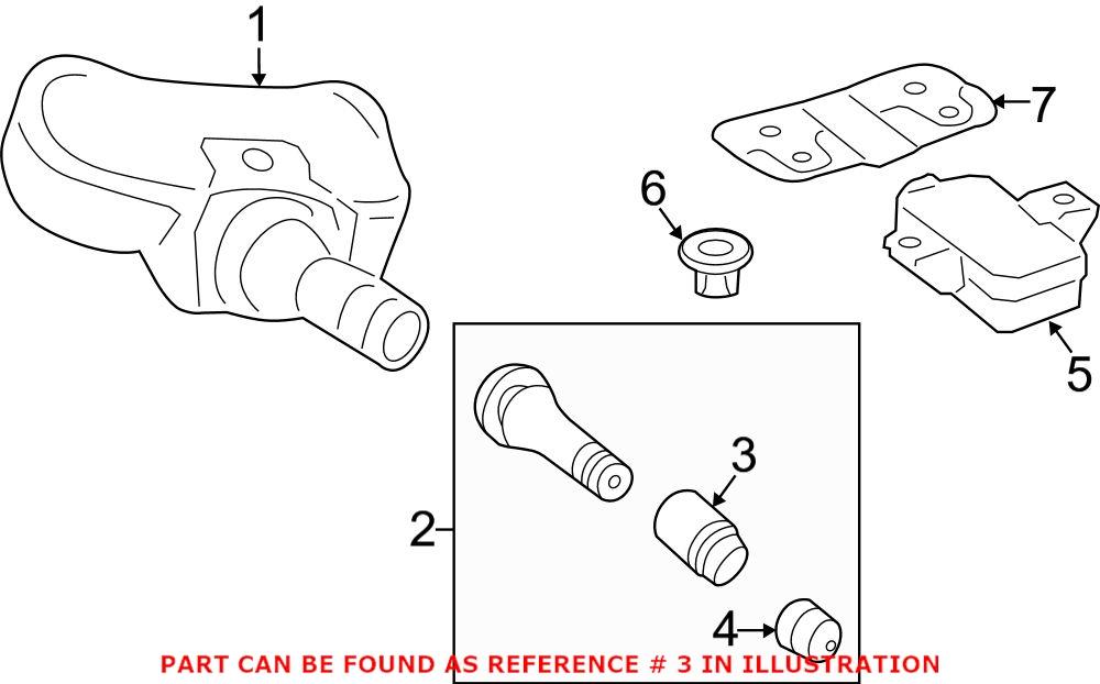 Genuine Mercedes-Benz 000401590464 - Tire Pressure Monitoring System (TPMS) Sensor Nut