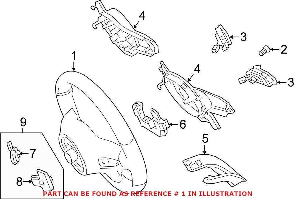 Genuine Mercedes-Benz 00046050029E38 - Steering Wheel