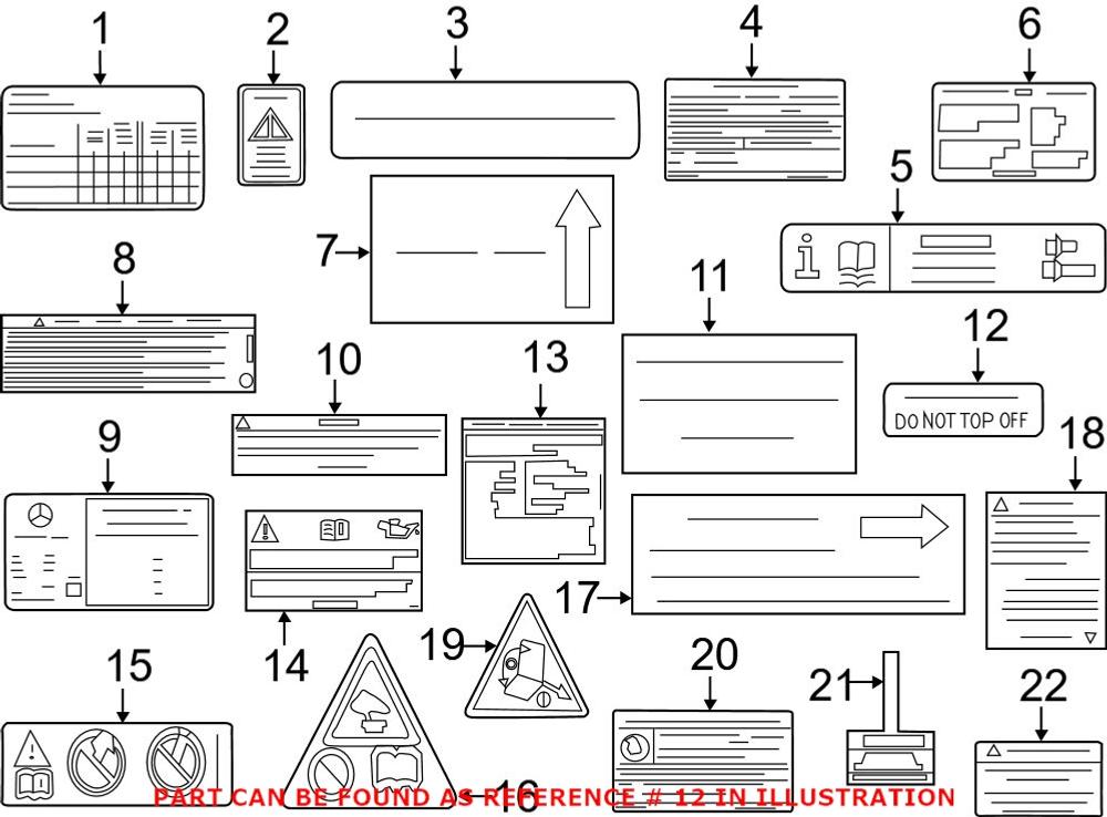 Genuine Mercedes-Benz 0005847417 - Engine Decal