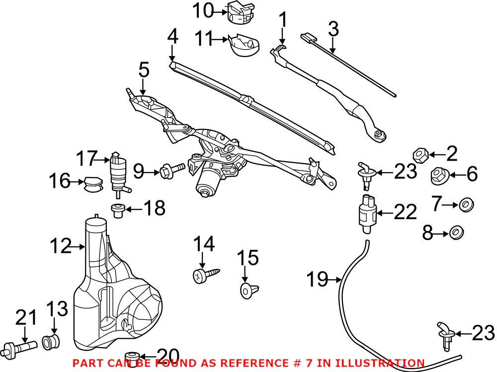 Genuine Mercedes-Benz 0009903342 - Wiper Linkage Washer