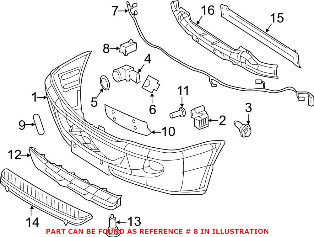 Genuine Mercedes-Benz 0059883778 - Parking Aid System Wiring Harness Clip