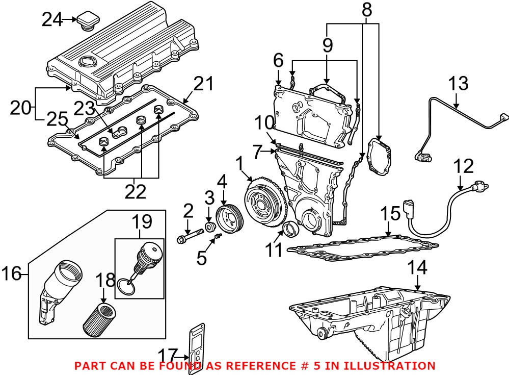Genuine BMW 07119905528 - Exhaust Muffler Bolt