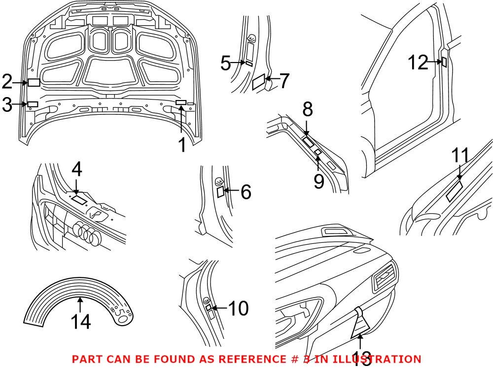 Genuine VW/Audi 077010542B - Engine Decal