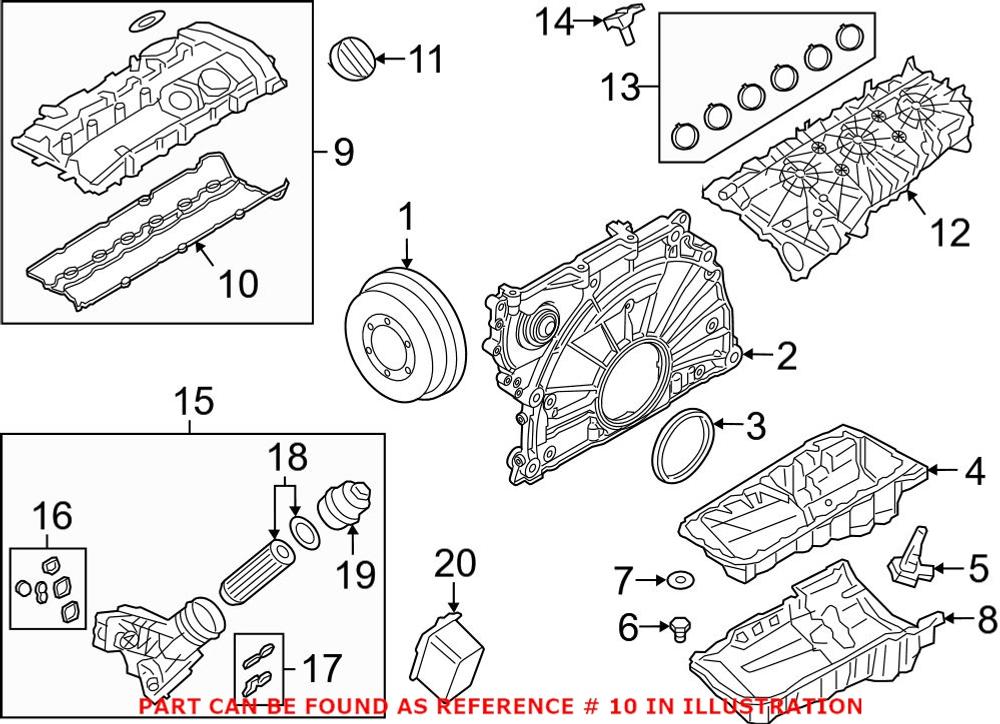 Genuine BMW 11129894803 - Engine Valve Cover Washer Seal
