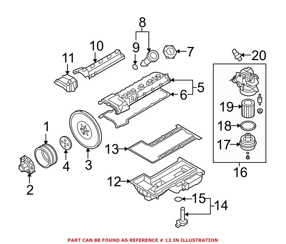 Genuine BMW 11137840540 - Engine Oil Pan