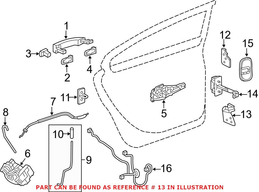 Genuine Saab 13229059 - Door Hinge (Rear Left Lower)