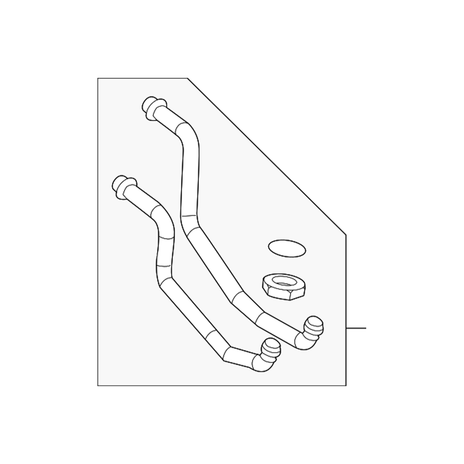 Genuine Saab 13263331 - HVAC Heater Hose Outlet Tube