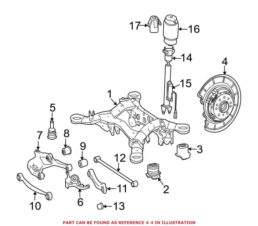 Genuine Mercedes-Benz 1643501408 - Suspension Knuckle (Rear Right)