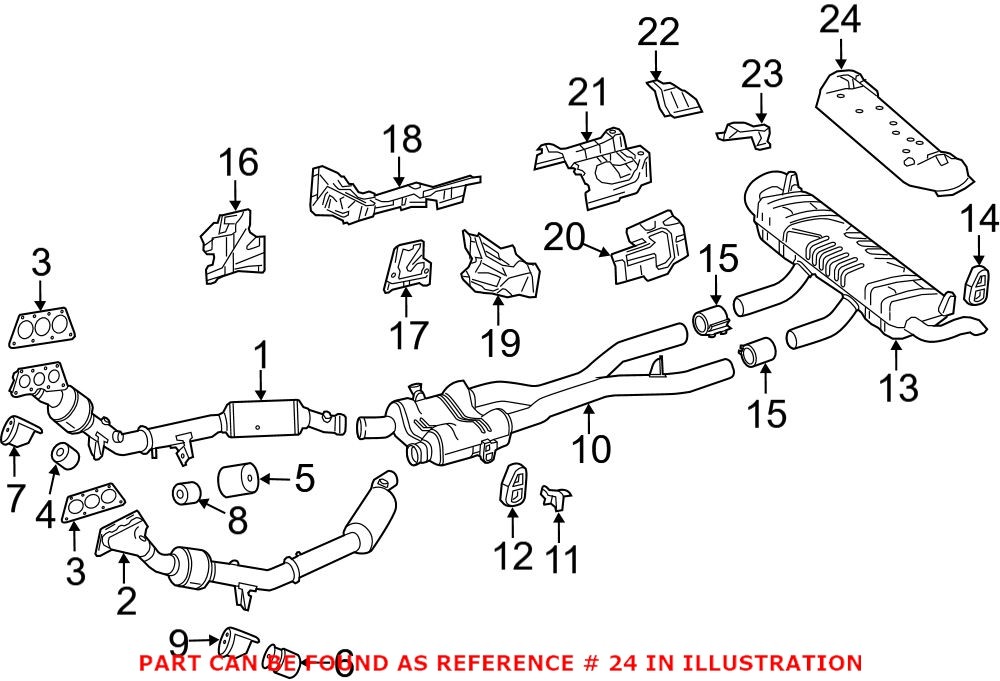 Genuine Mercedes-Benz 1666821171 - Exhaust Heat Shield