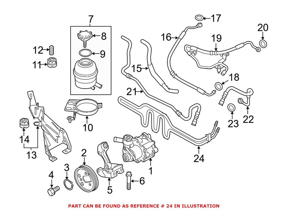 Genuine BMW 17117522052 - Power Steering Cooler