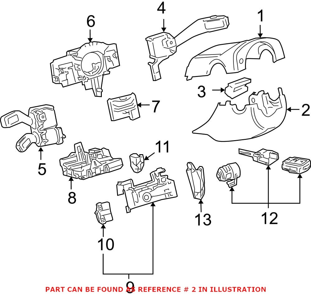 Genuine VW/Audi 1K0858559C9B9 - Steering Column Cover (Lower)