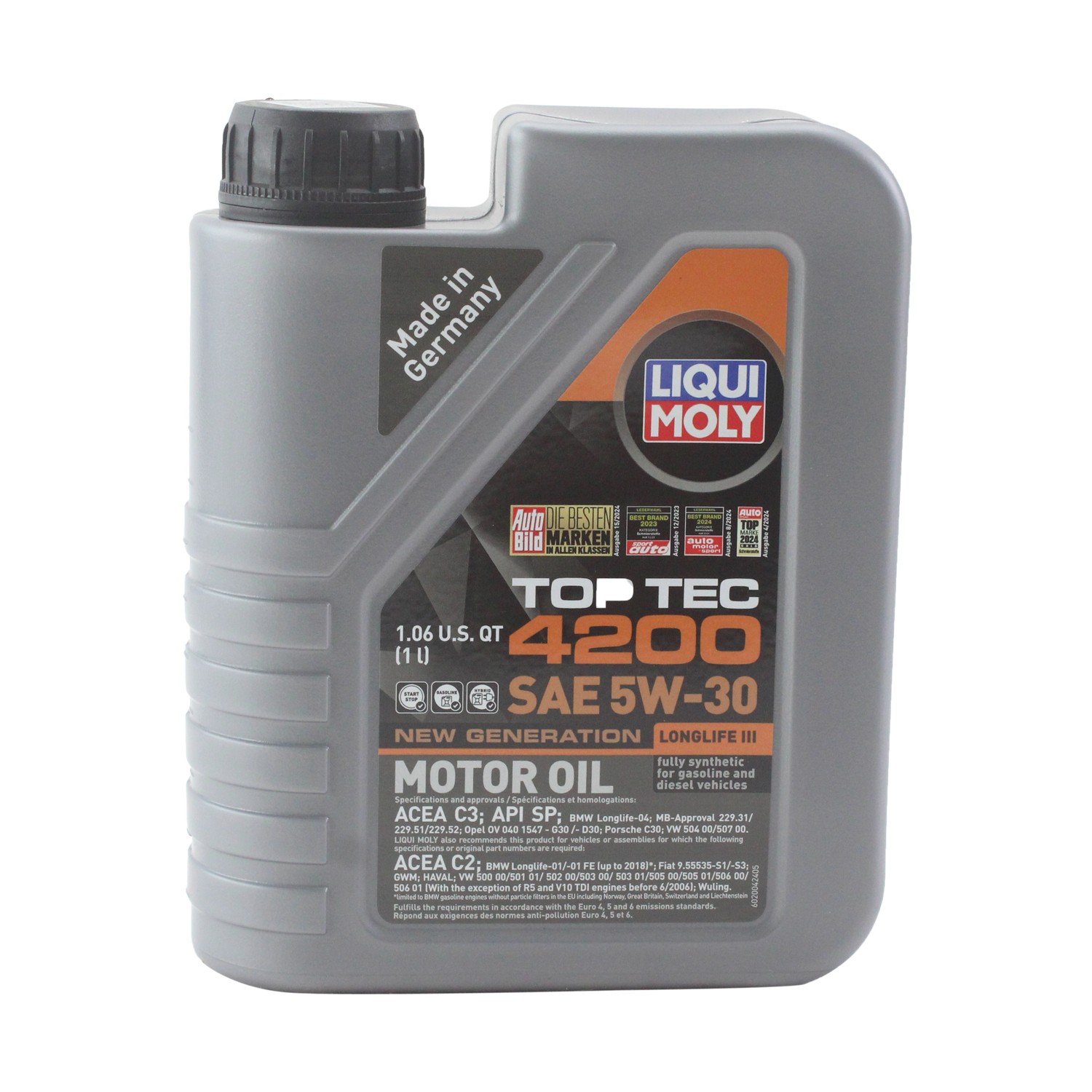 Liqui Moly 2004 Engine Motor Oil - Top Tec 4200 5W-30 New Generation (1 L)