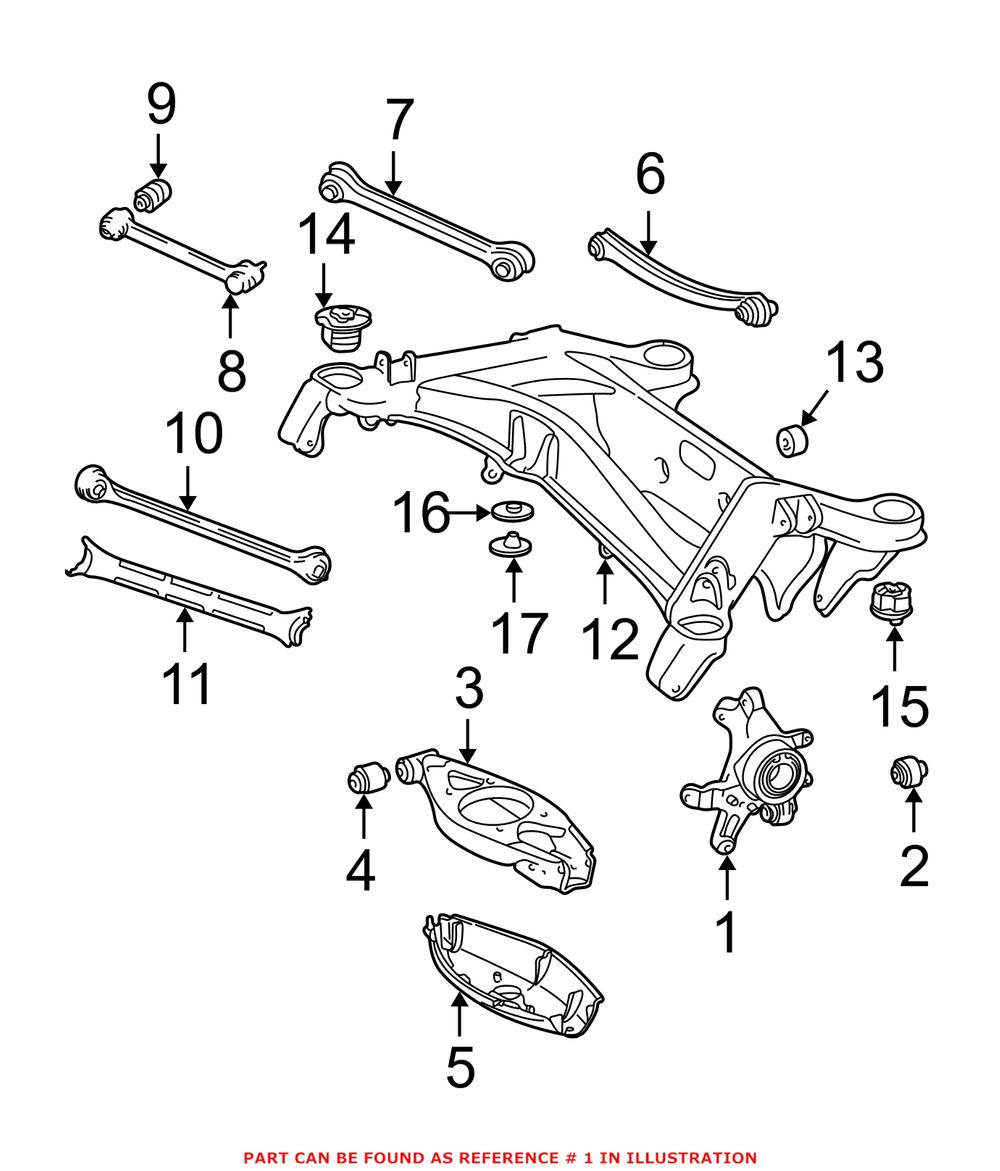 Genuine Mercedes-Benz 2033504008 - Suspension Knuckle (Rear Right)