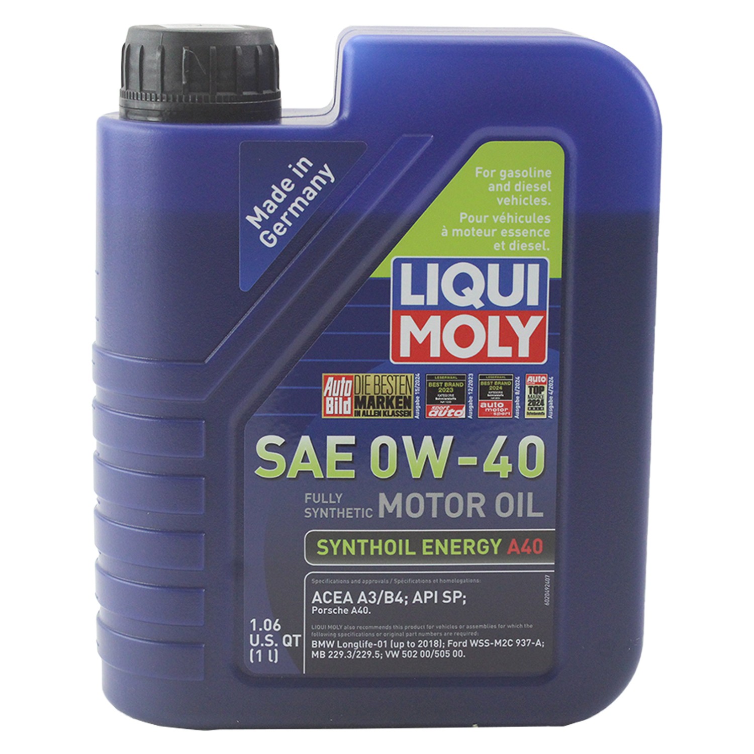 Liqui Moly 2049 Engine Motor Oil - Synthoil Energy A40 0W-40 (1 L)