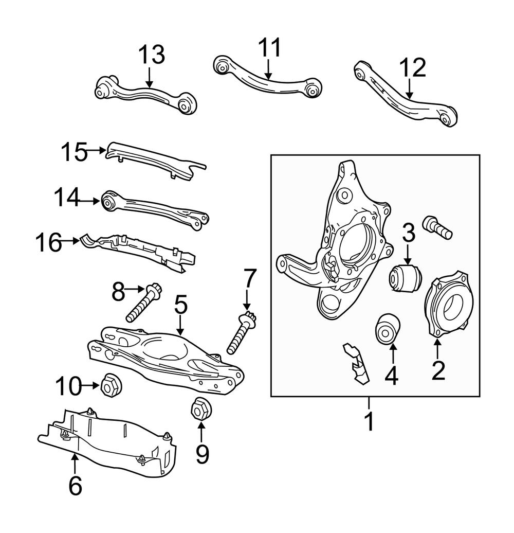 Genuine Mercedes-Benz 2123500241 - Steering Knuckle (Rear Right)