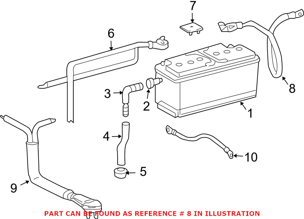 Genuine Mercedes-Benz 220540023198 - Battery Cable