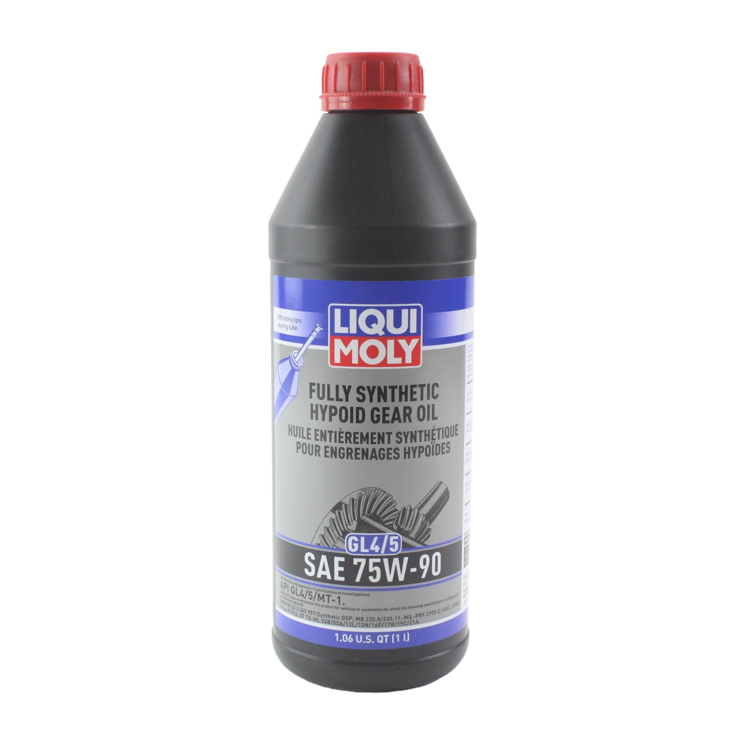 Liqui Moly 22090 Fully Synthetic Hypoid Gear Oil (GL4/5) 75W-90 (1 L)