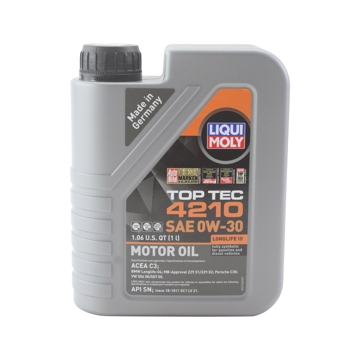 Liqui Moly 22156 Engine Motor Oil - Top Tec 4210 0W-30 (1 L)