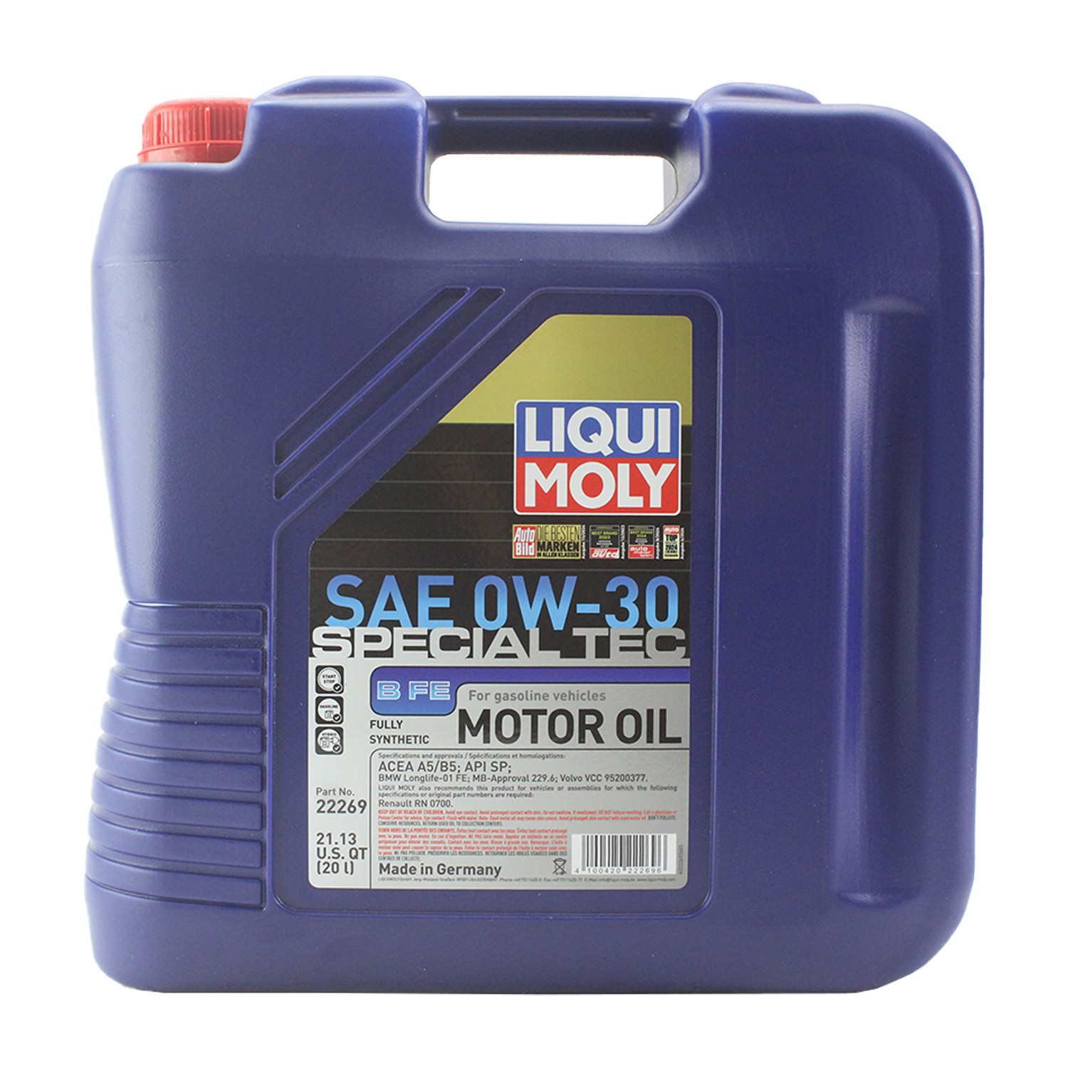 Liqui Moly 22269 Engine Motor Oil - Special Tec B FE 0W-30 (20 L)