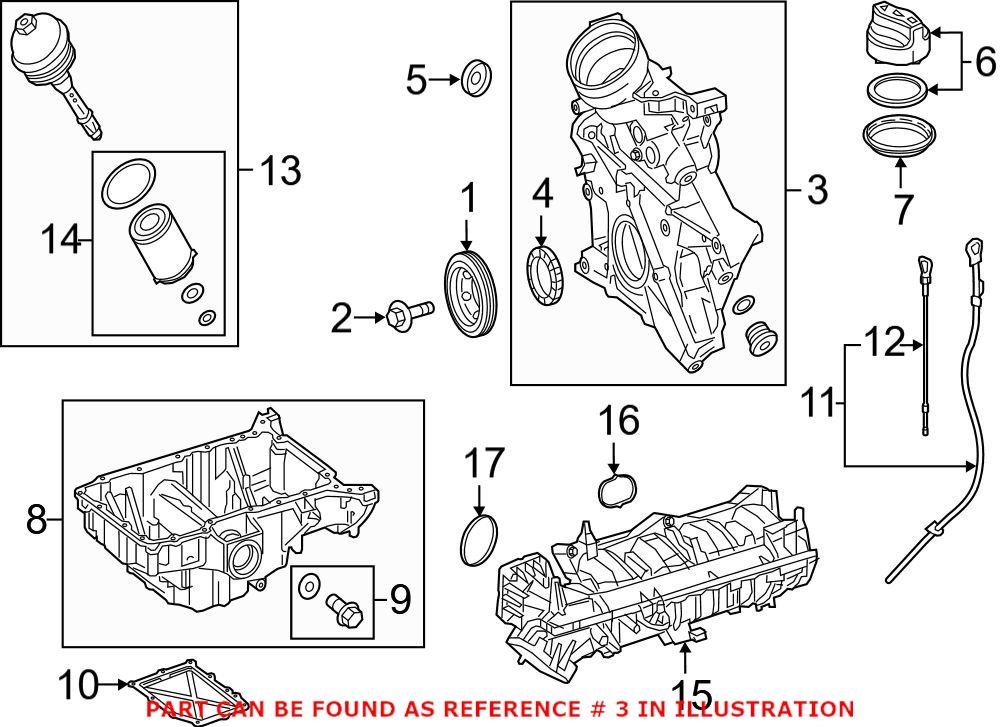Genuine Mercedes-Benz 2740102114 - Engine Timing Cover