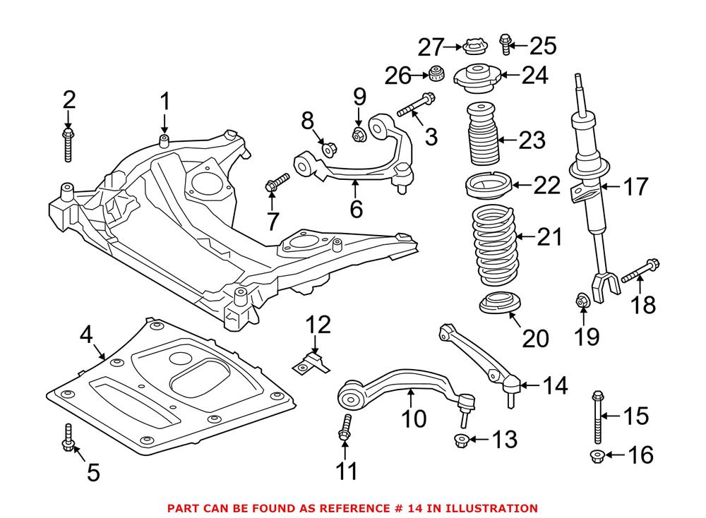 Genuine BMW 31122284978 - Suspension Control Arm (Front Right Lower Rearward)