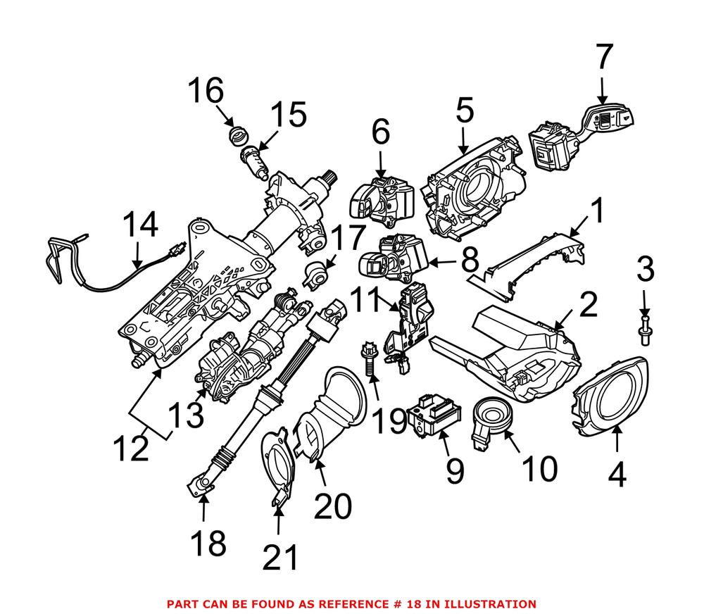 Genuine BMW 32306780893 - Steering Shaft