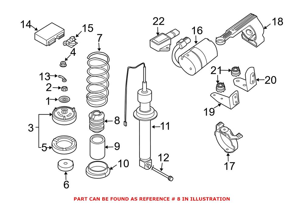 Genuine BMW 33536762989 - Suspension Strut Bumper (Rear)