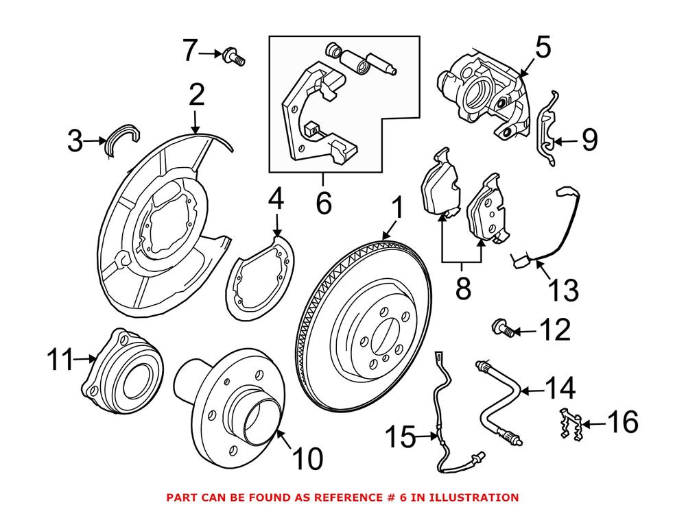Genuine BMW 34216753681 - Disc Brake Caliper Bracket