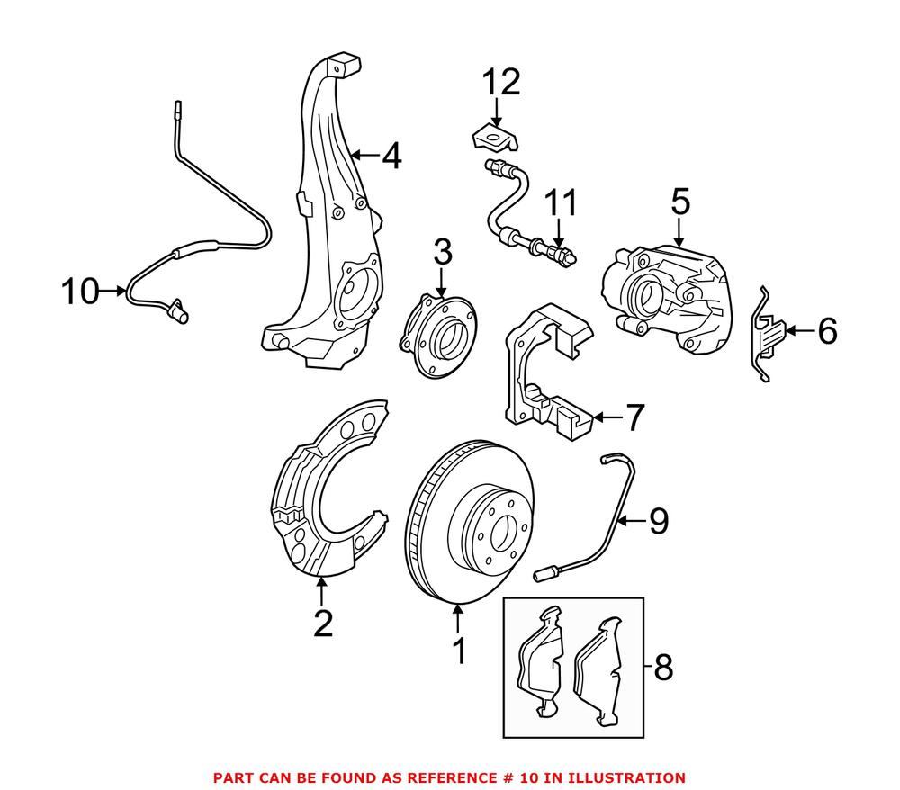 Genuine BMW 34526784902 - ABS Wheel Speed Sensor
