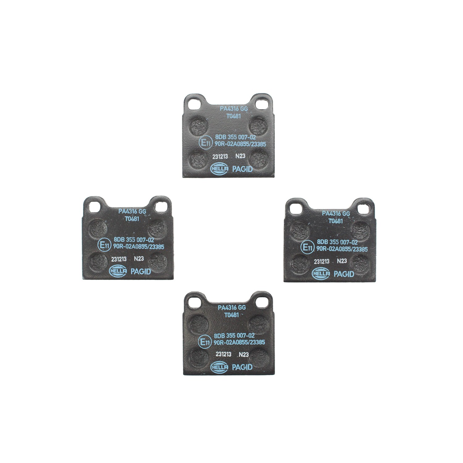 Hella Pagid 355007021 - Disc Brake Pad Set (Rear)