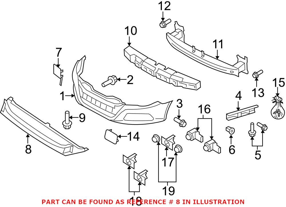 Genuine VW/Audi 3C8807651C9B9 - Valance Panel (Front)