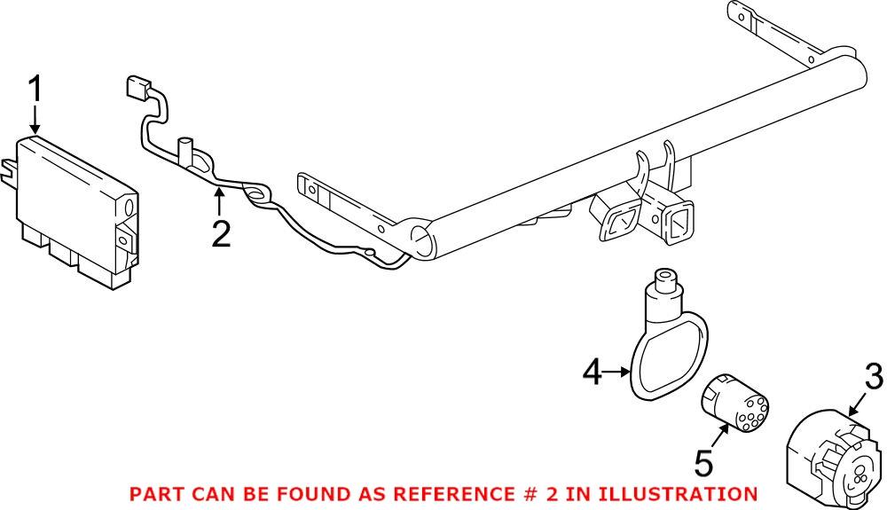 Genuine VW/Audi 3CN971124B - Trailer Tow Harness