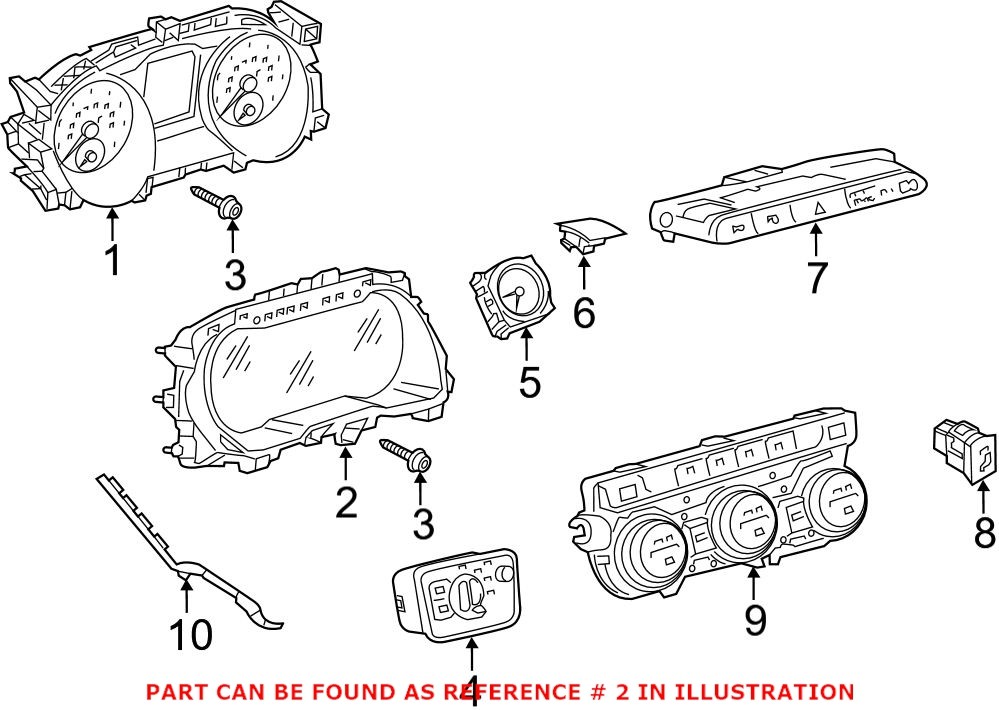 Genuine VW/Audi 3G0920890E - Instrument Cluster Bezel