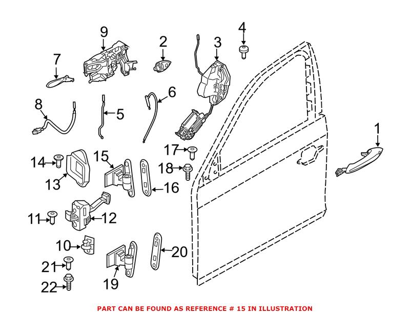 Genuine BMW 41517259591 - Door Hinge (Front Left Upper)