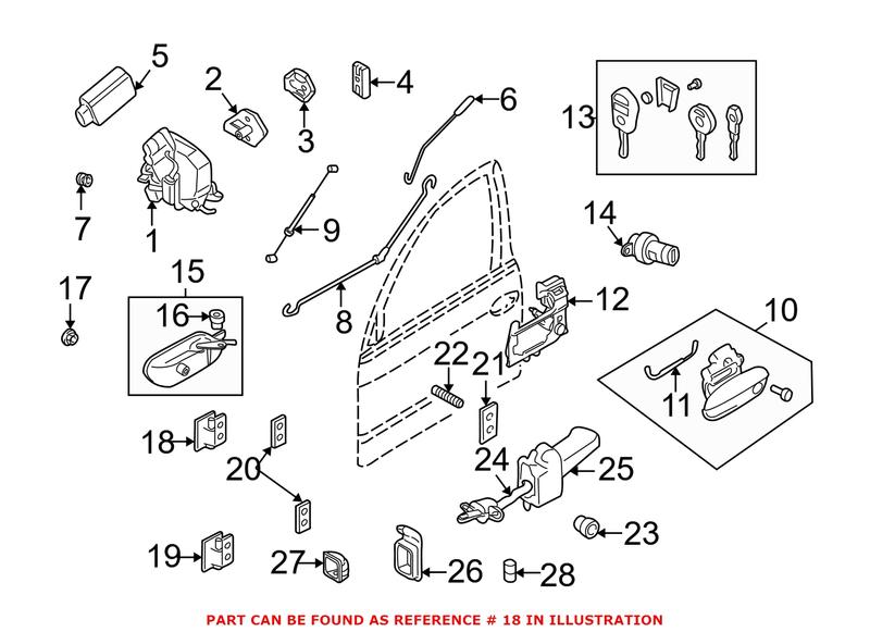 Genuine BMW 41518184165 - Door Hinge (Front Left Upper)