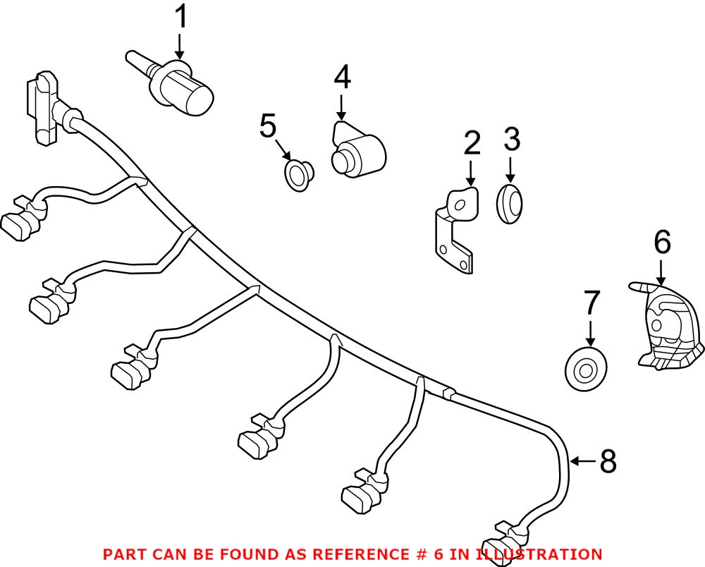 Genuine Mercedes-Benz 4638857801 - Parking Aid Sensor Bracket (Front Left Inner)