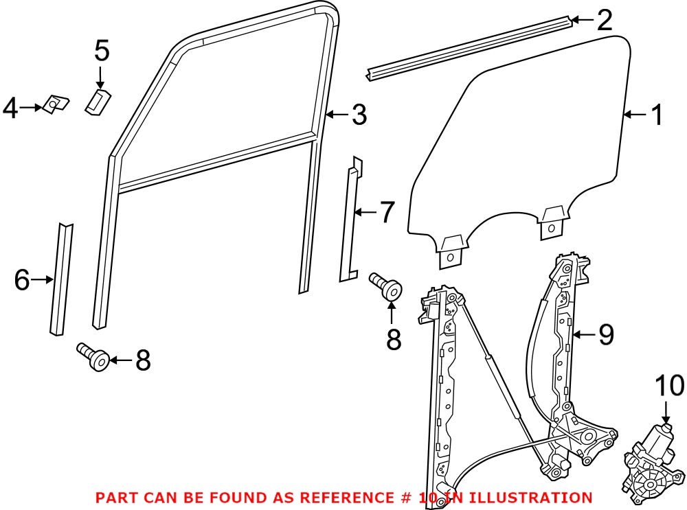 Genuine Mercedes-Benz 4639062501 - Window Motor (Front Left)