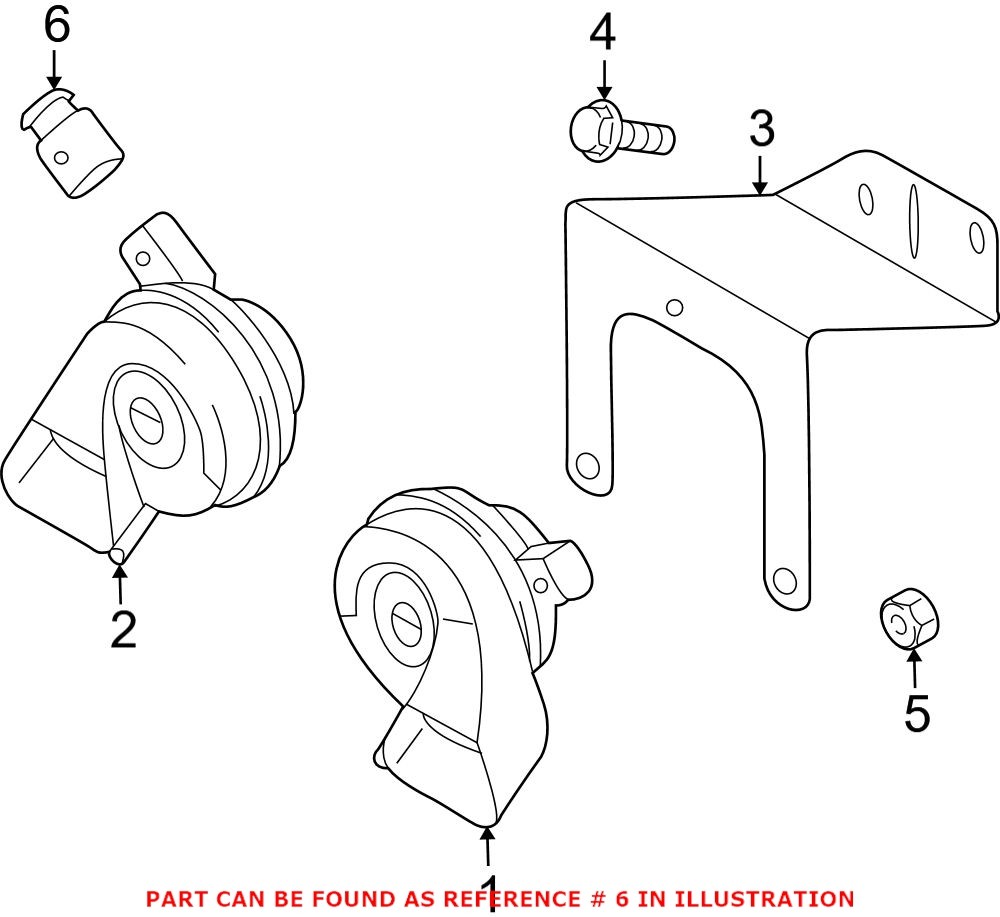 Genuine VW/Audi 4D0971992 - Horn Connector